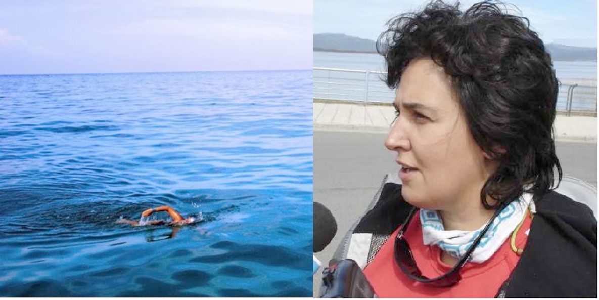 Nadadora cruza el estrecho entre islas Gran Malvina y Soledad