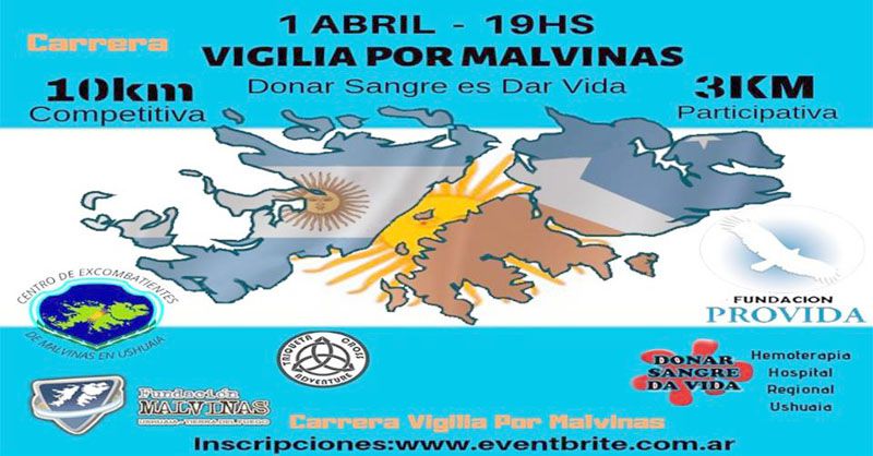 Más de 200 participantes inscriptos en la Carrera ‘Vigilia por Malvinas’