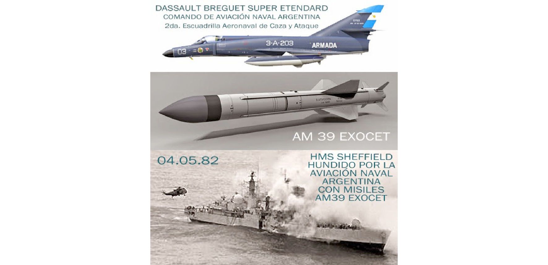 Los Super Etendard se aprestan para el combate en la isla