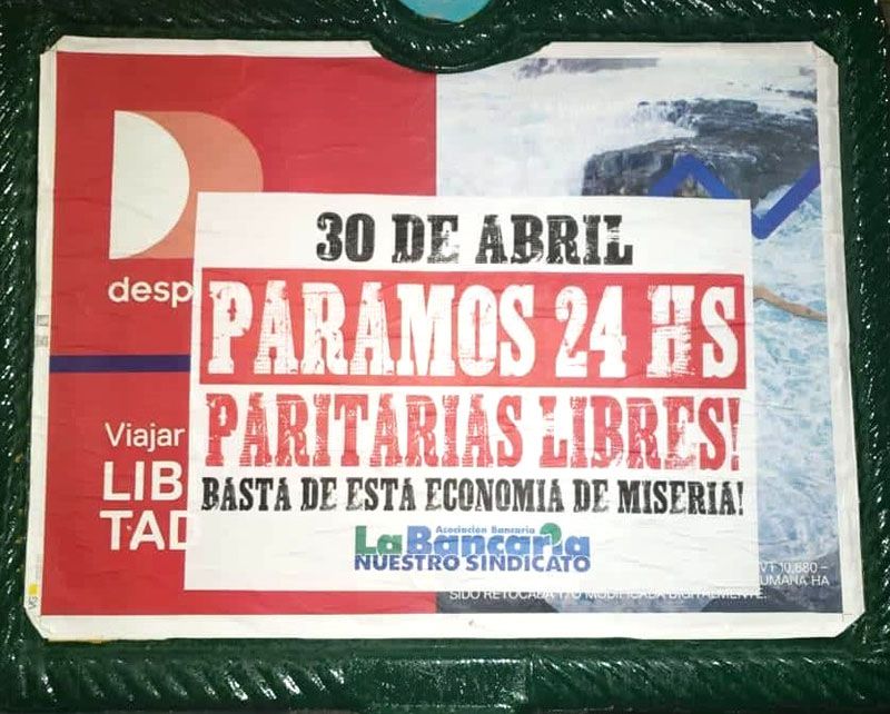 Martes y miércoles sin atención bancaria