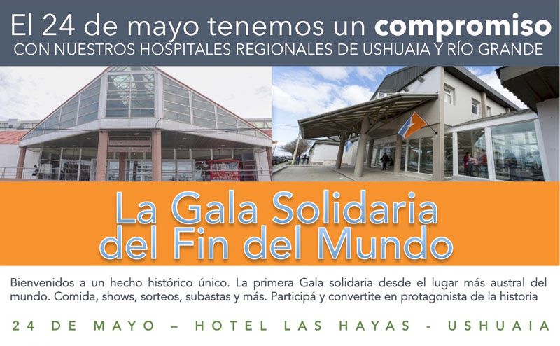 Mañana se realizará la Gala Solidaria del Fin del Mundo