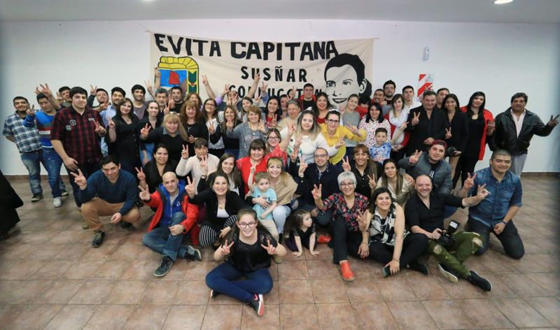 Militantes de la agrupación “Evita Capitana” respaldaron a Bertone
