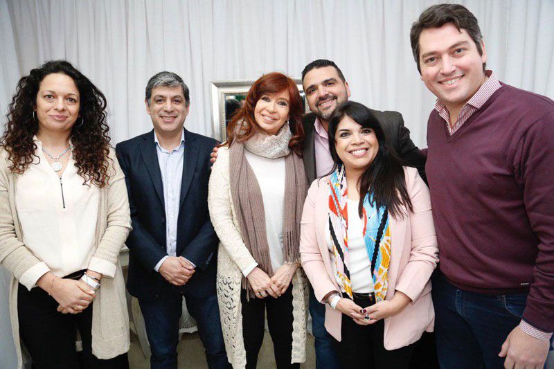 Vuoto y Rodríguez, junto a Cristina en Río Gallegos