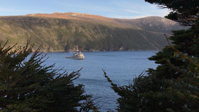 El aviso ARA “Bahía Agradable” operó en los mares del sur