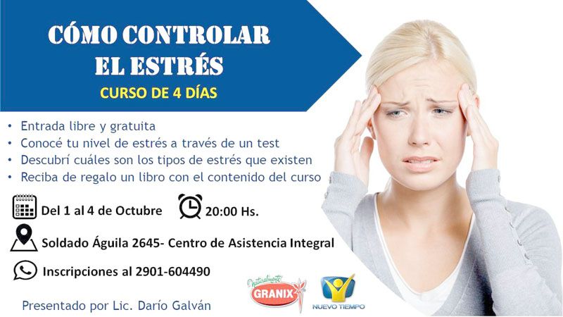 Dictarán curso sobre “Control del estrés”