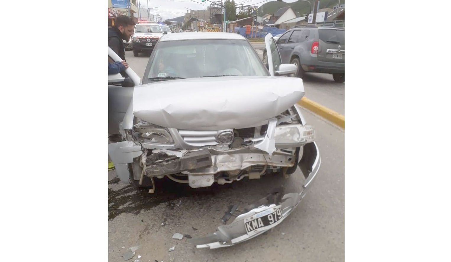 Violento accidente en Magallanes y Pontón Río Negro