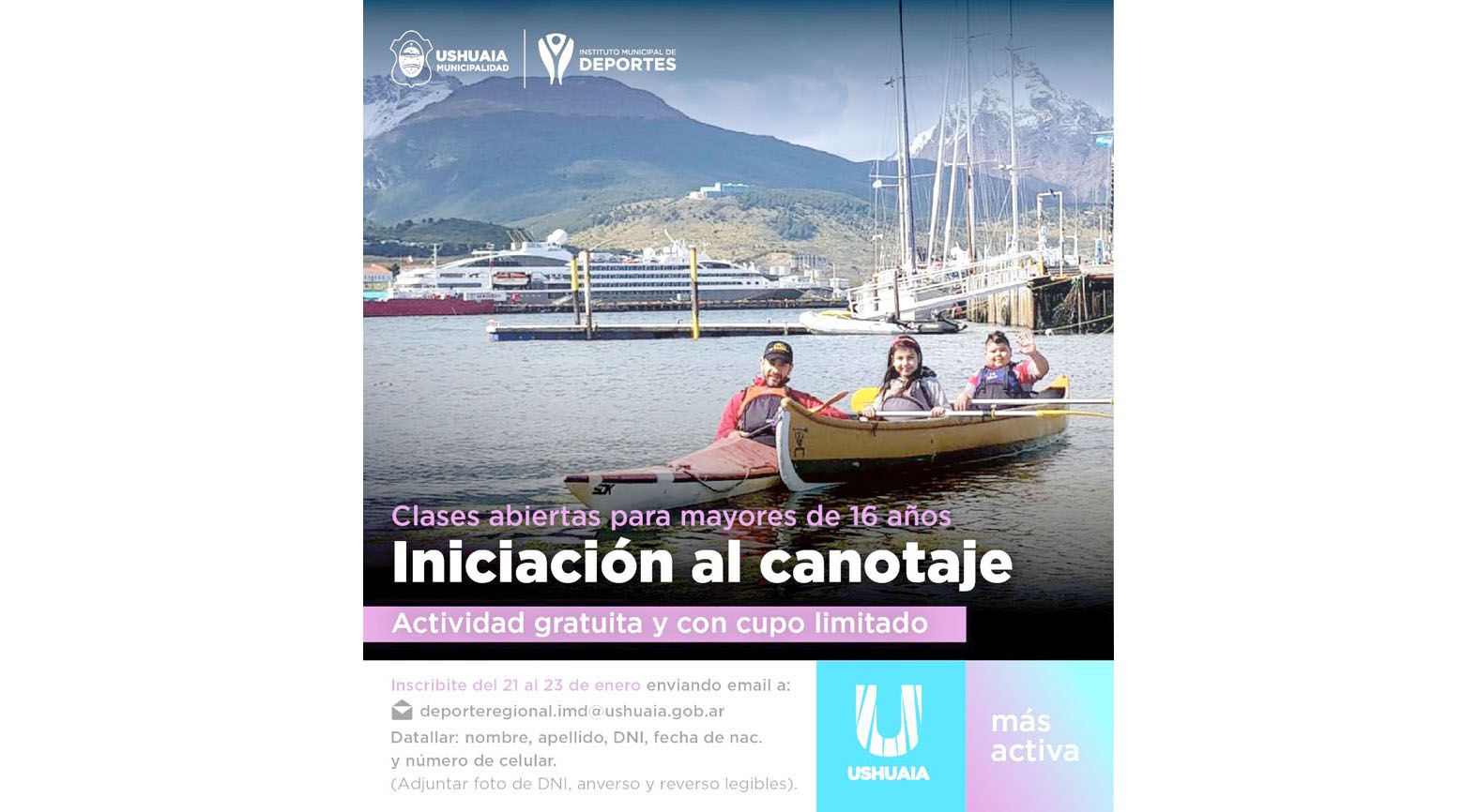 Apertura de inscripciones para clases abiertas de canotaje