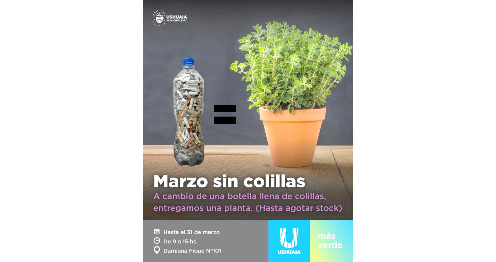 Se realiza la campaña “Marzo sin colillas”