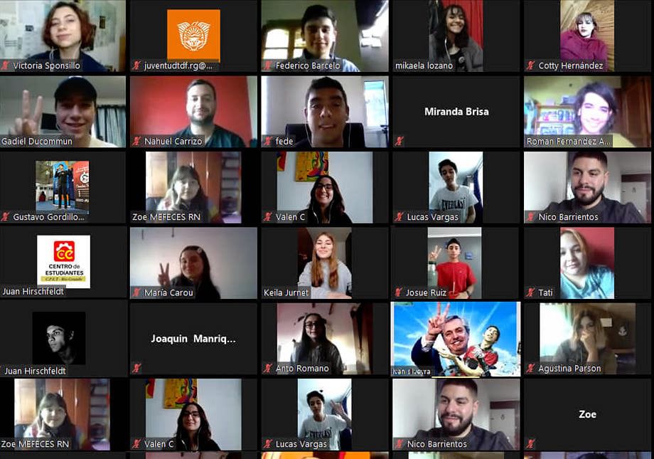 Se realizó con éxito el 1º Encuentro Virtual con Centros de Estudiantes fueguinos