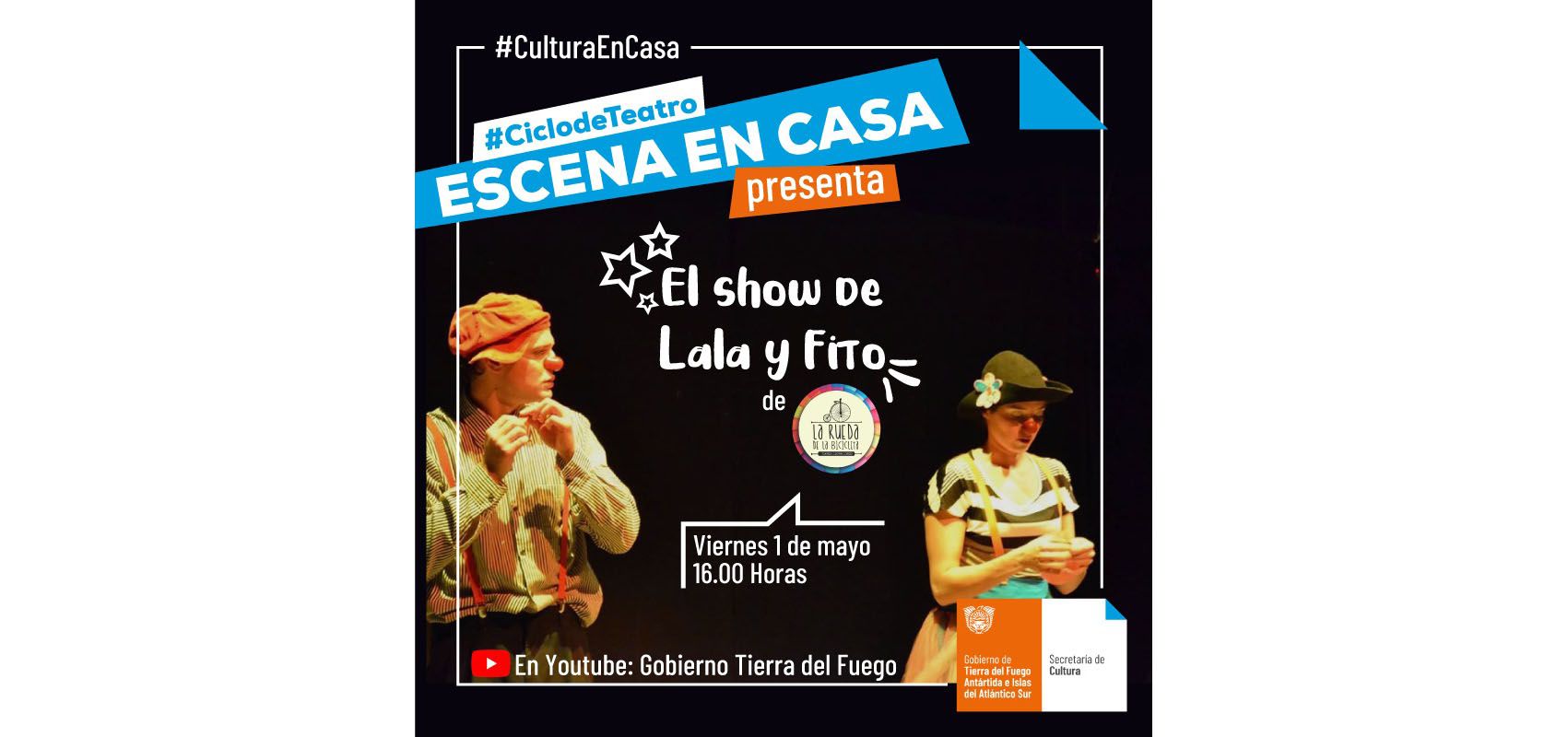 La Secretaría de Cultura provincial presenta el ciclo de teatro virtual ‘Escena en Casa’
