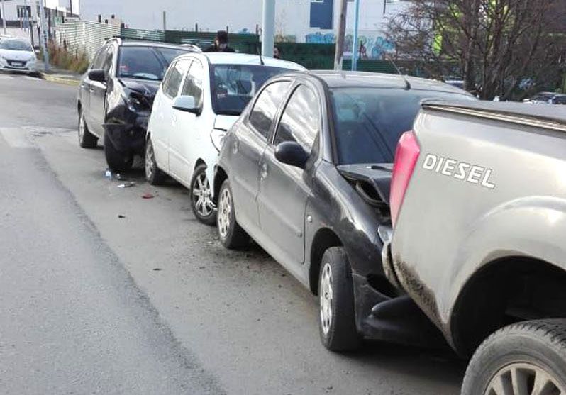 Violento choque en cadena