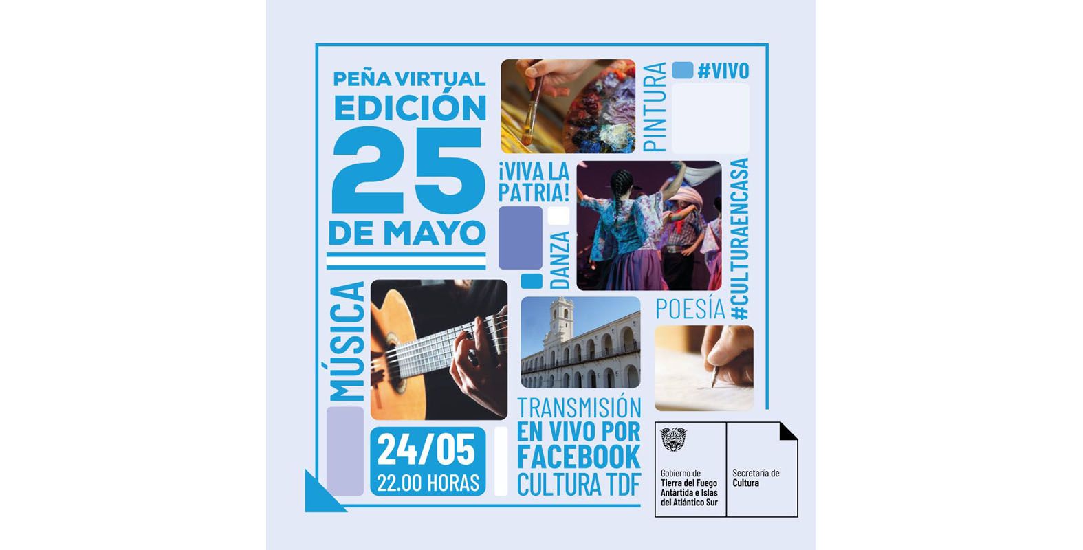 Cultura provincial llevará adelante la ‘Peña Virtual 25 de Mayo’