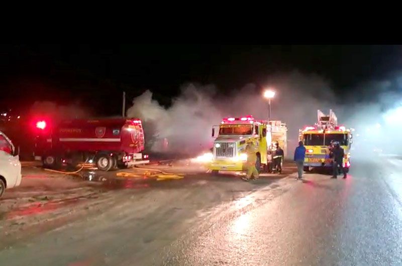 Se incendió el galpón de una empresa