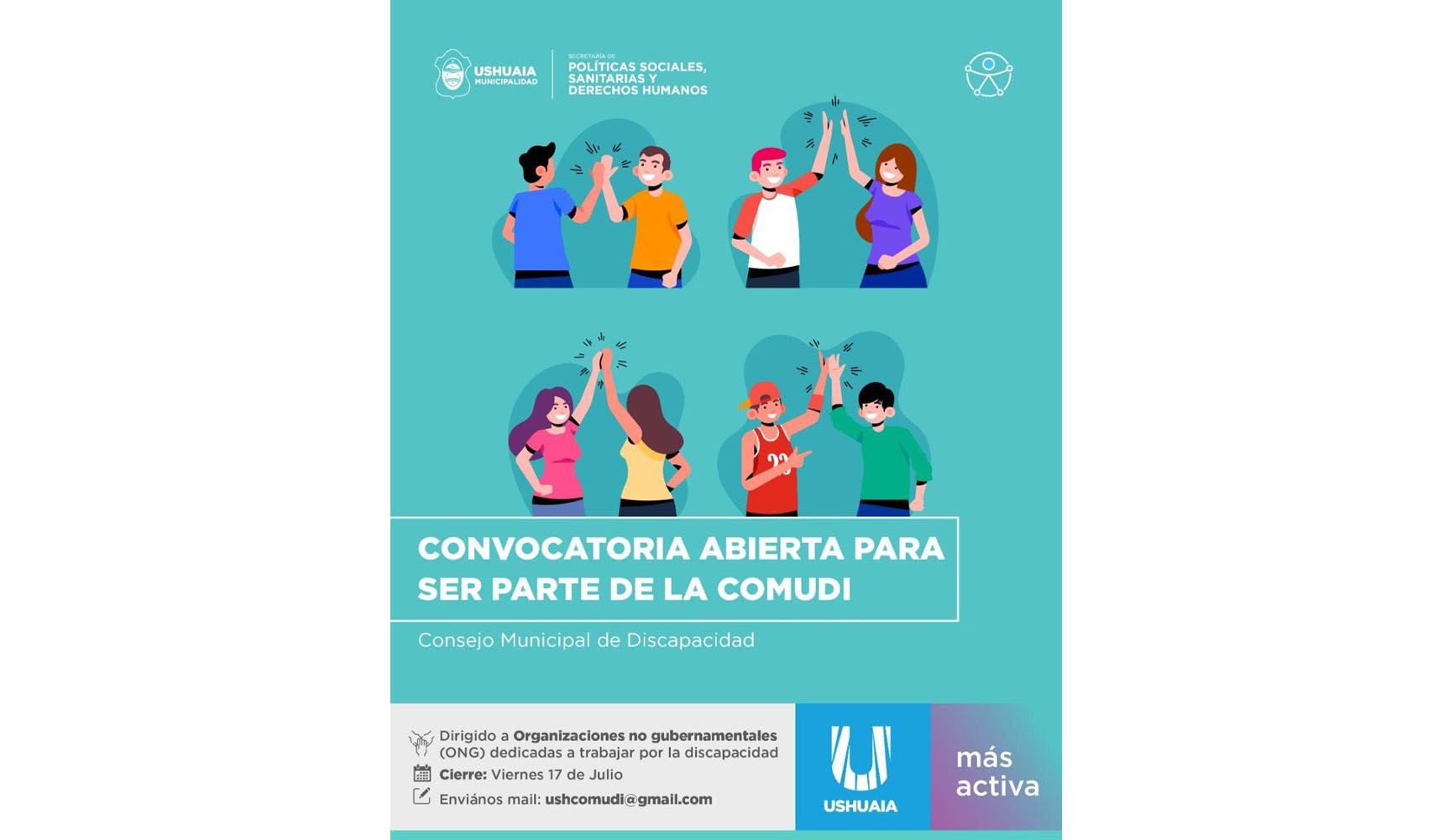 Convocan a ONGs a integrar el Consejo Municipal de Discapacidad