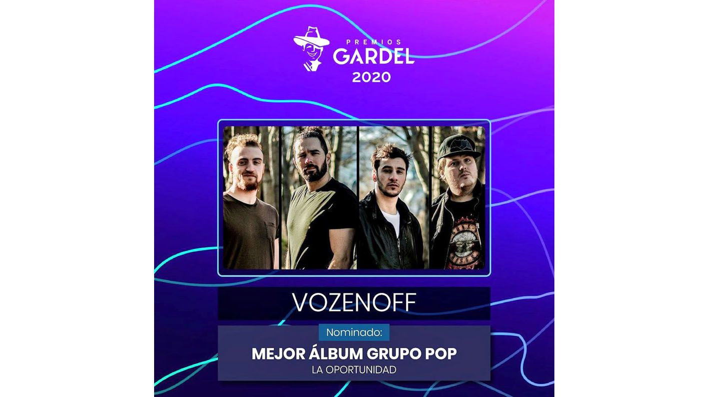 Vozenoff nominada a los Premios Gardel 2020 por ‘La Oportunidad’ 