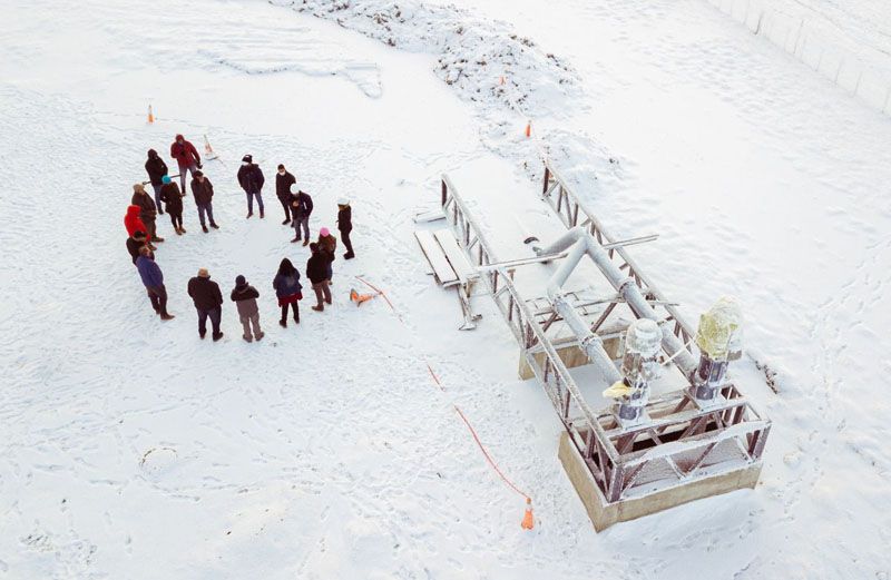 Recorrieron la obra culminada en Laguna Seca