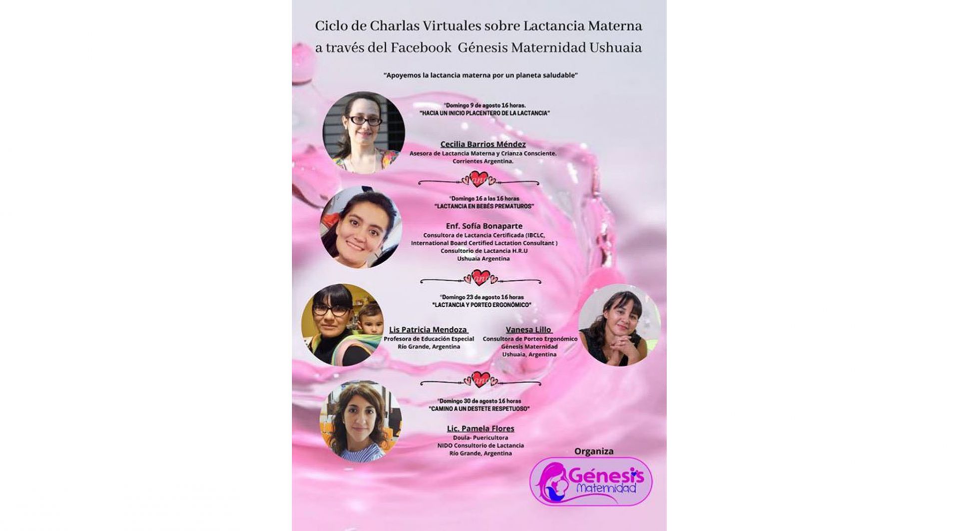 Brindarán un ciclo de charlas virtuales sobre lactancia materna