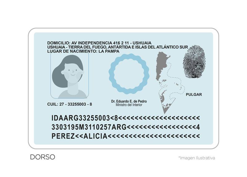 Matías Rodríguez presentó un proyecto de DNI con mapa bicontinental