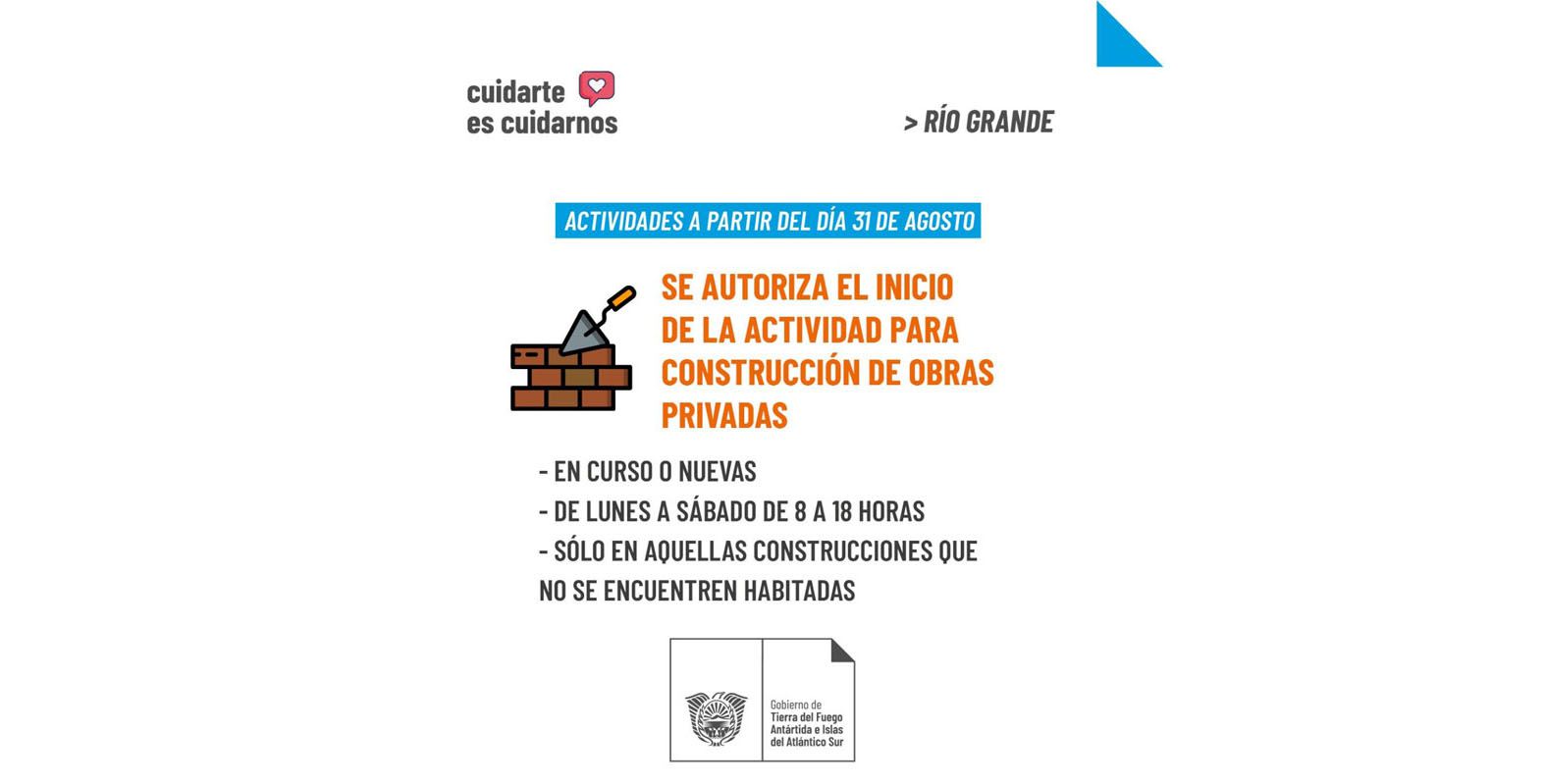 Flexibilizan actividades en Río Grande y Melella pidió extremar los cuidados