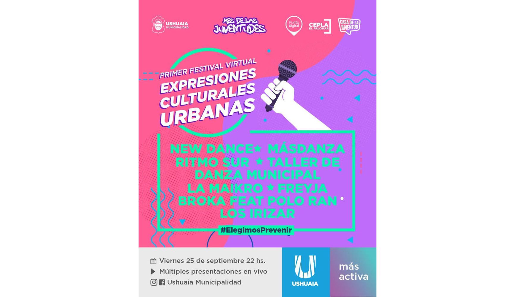 Se realizará el festival virtual Expresiones Culturales Urbanas