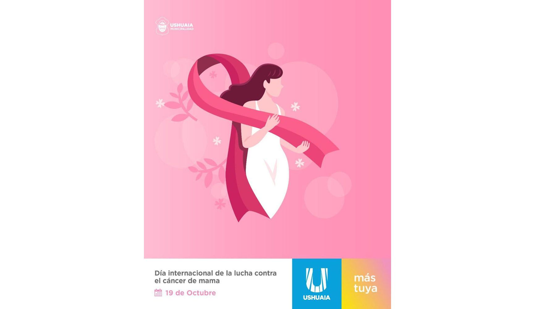 El Municipio de Ushuaia se sumó a la campaña de concientización contra el cáncer de mama