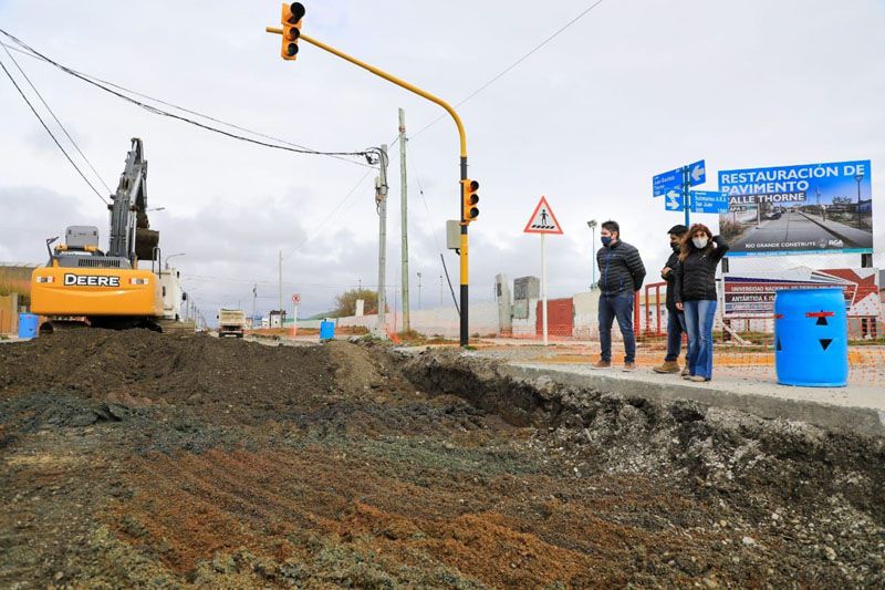 El intendente recorrió trabajos de mejoramiento vial