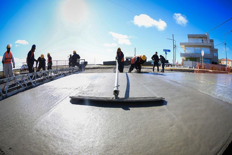 Comenzó el hormigonado en calle Pacheco