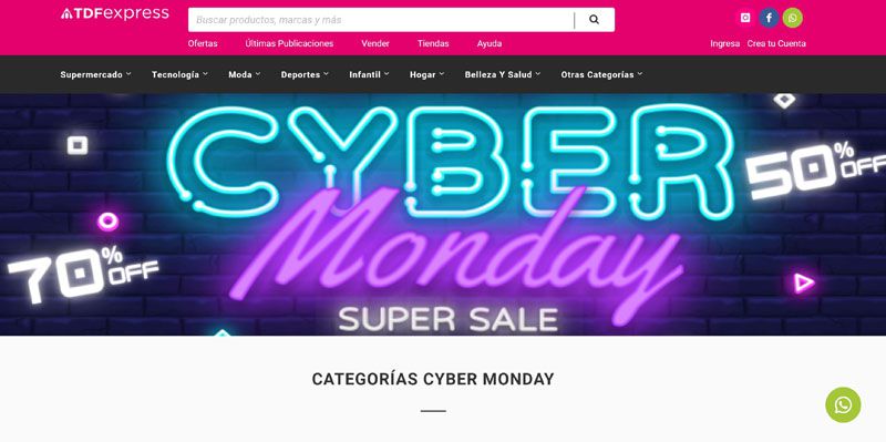 Cyber Monday 2020: las mejores ofertas en TDF EXPRESS