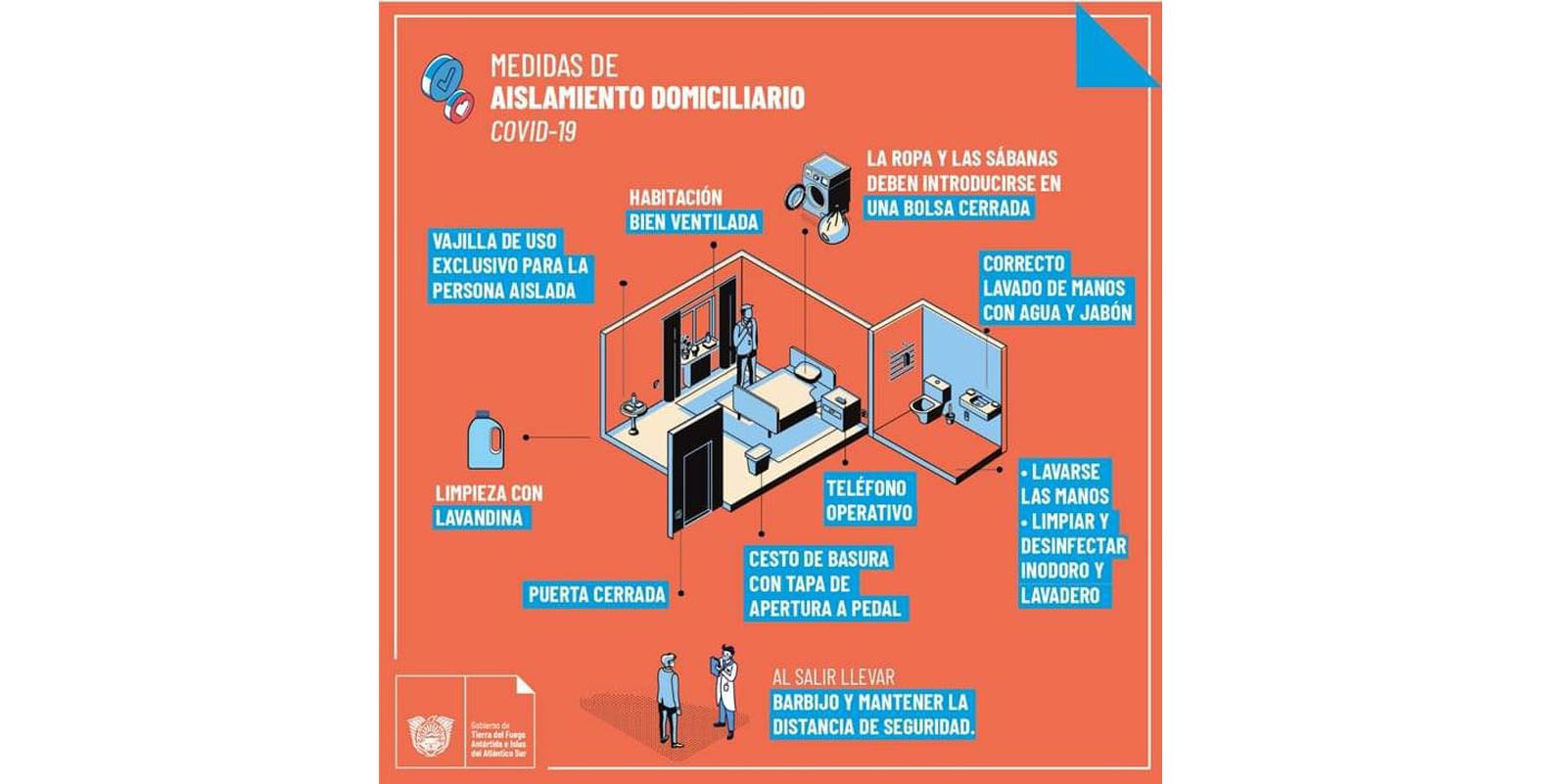 Salud recuerda las medidas de prevención durante el aislamiento domiciliario