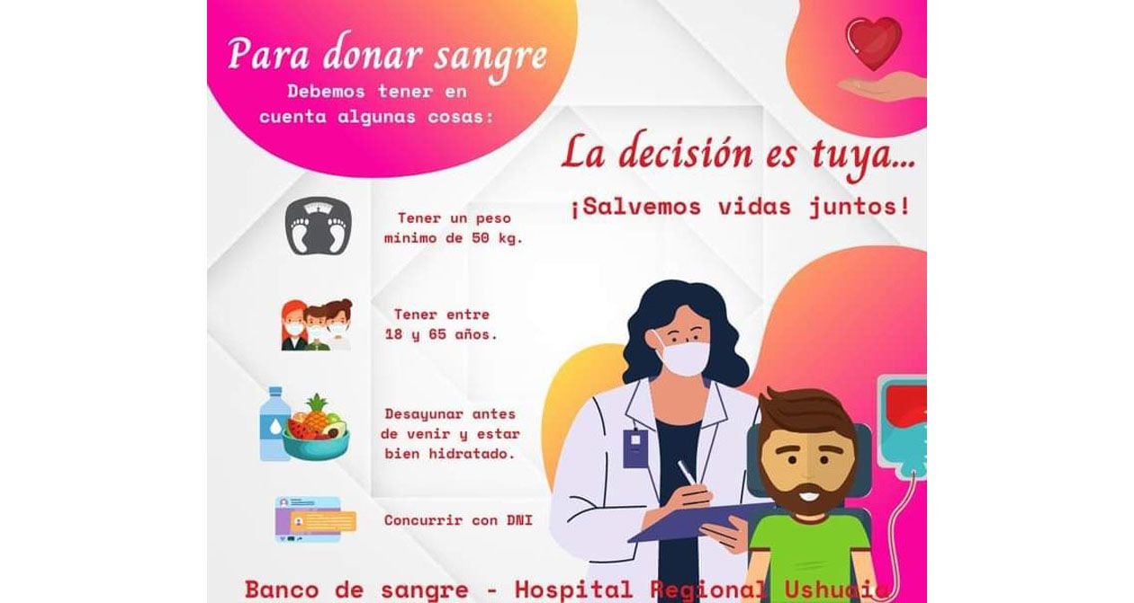 El Banco de Sangre del Hospital de Ushuaia renueva la convocatoria a donantes