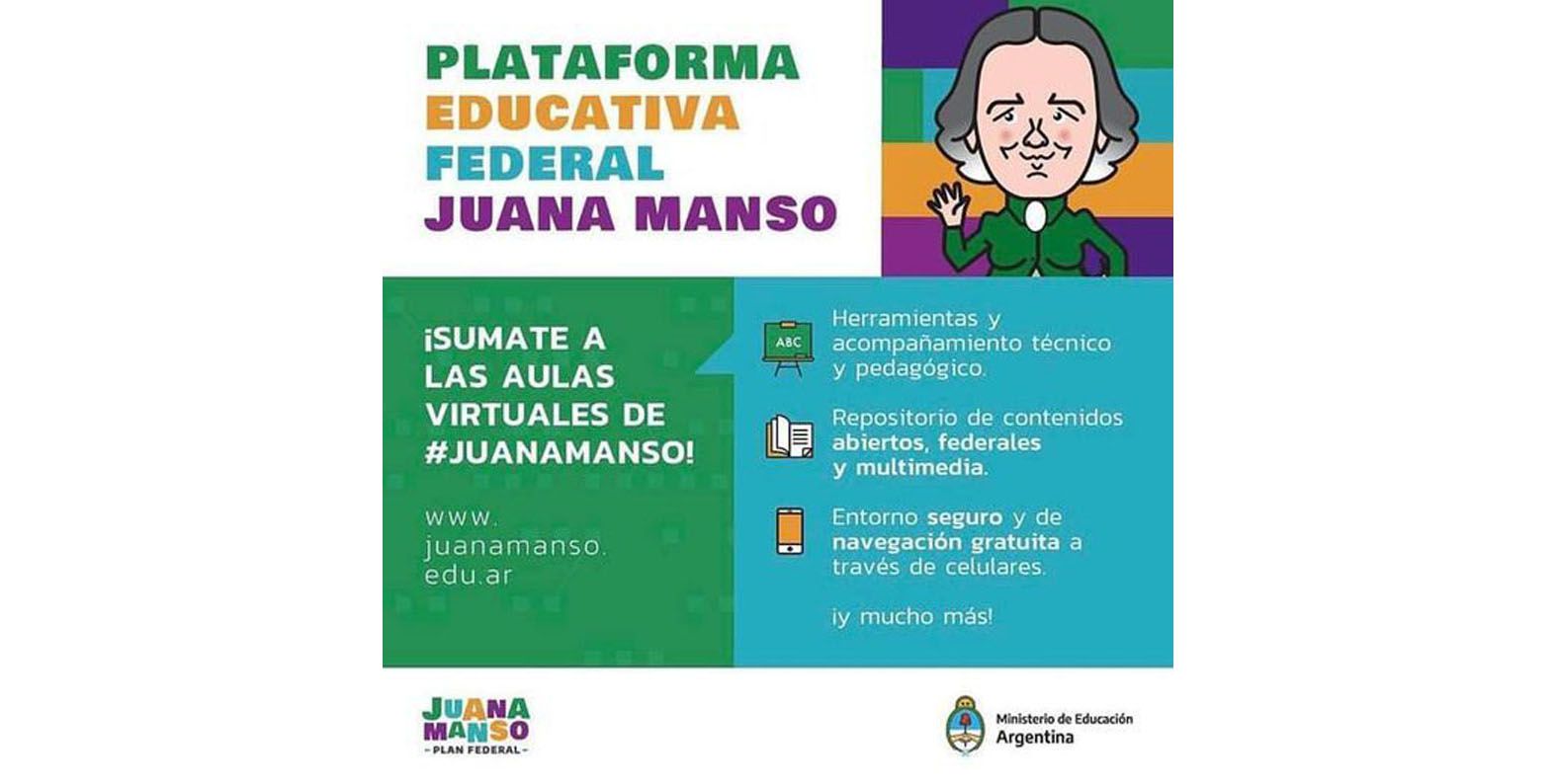 Invitan a las instituciones educativas a sumarse a la plataforma ‘Juana Manso’