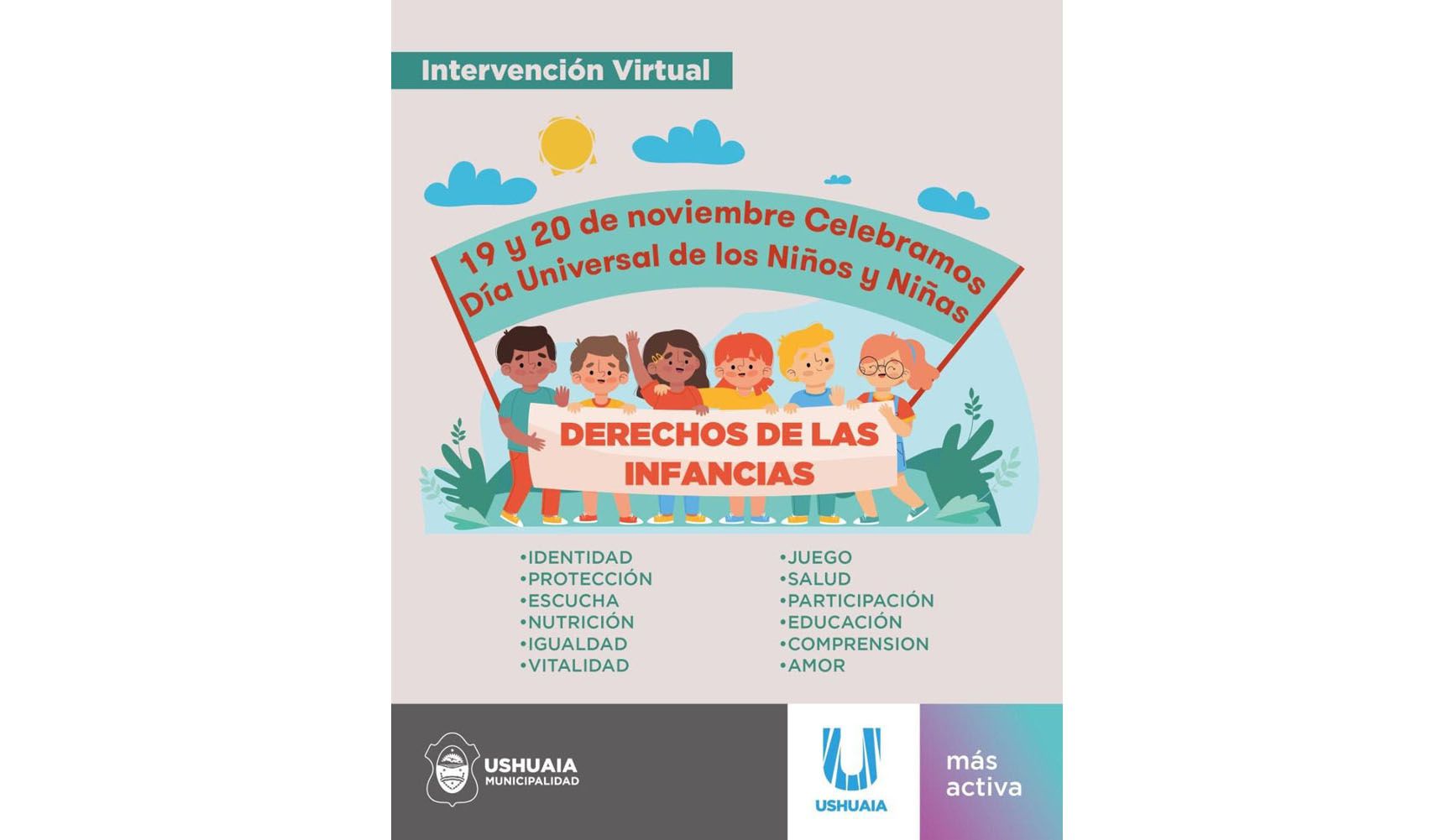 La Municipalidad de Ushuaia celebrará los derechos de niños, niñas y adolescentes