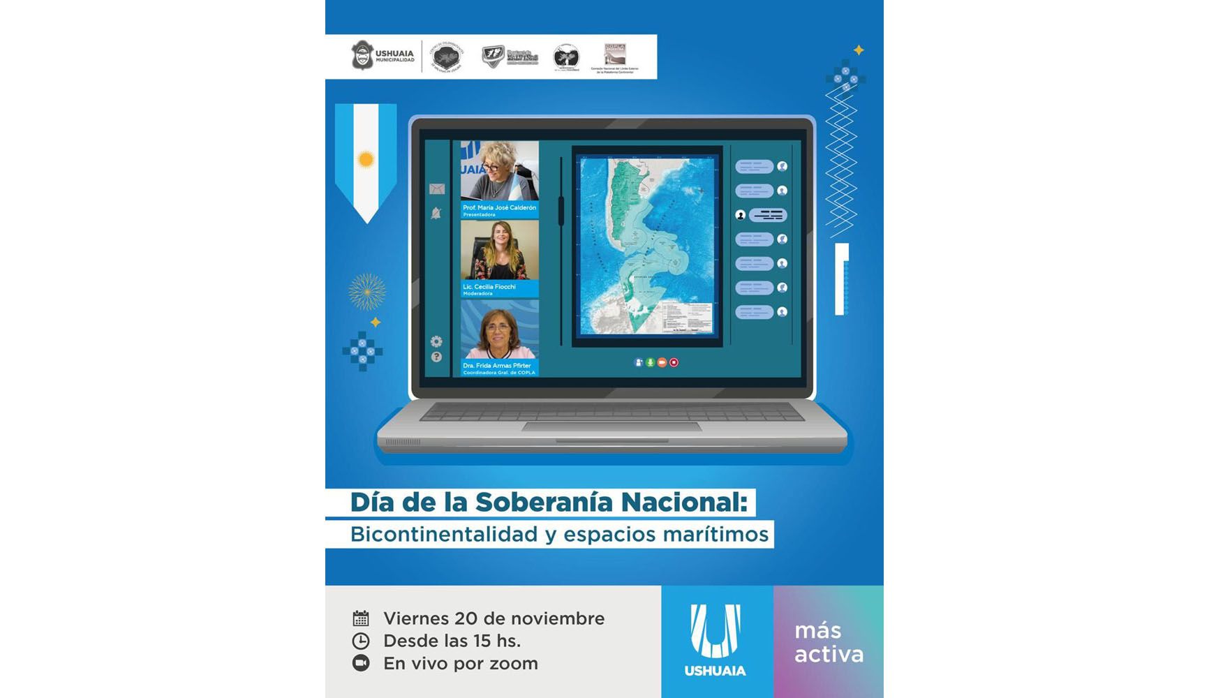 Habrá una charla virtual sobre “Bicontinentalidad y espacios marítimos”