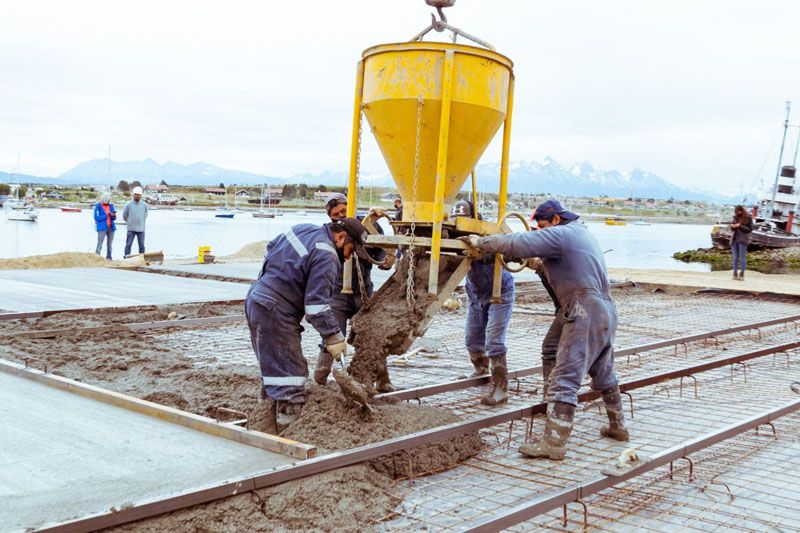 Centro Modular Sanitario: se realizó el hormigonado y a mediado de enero estaría listo