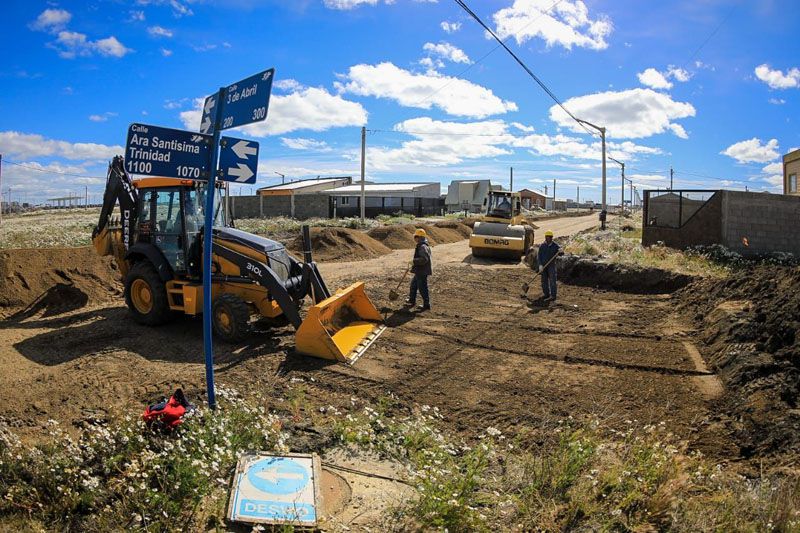 Continúan las obras viales en las calles de Río Grande