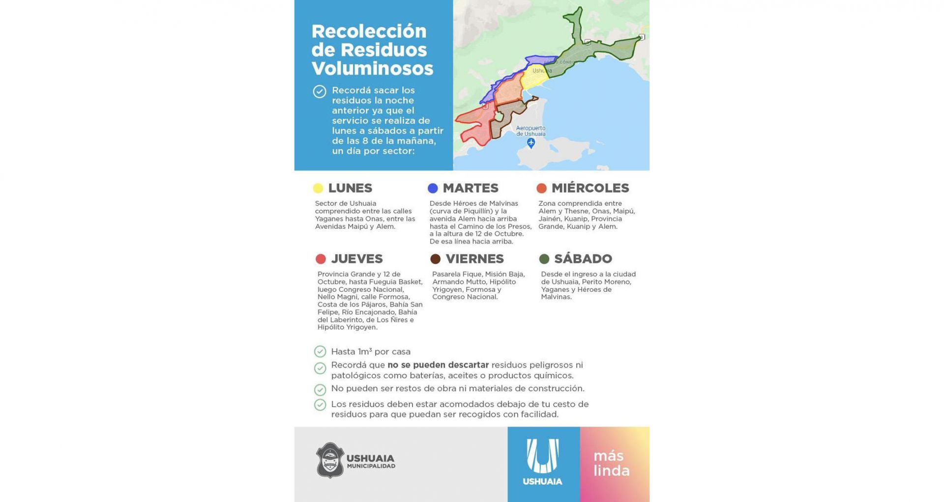 Continúa el retiro de residuos voluminosos en Ushuaia