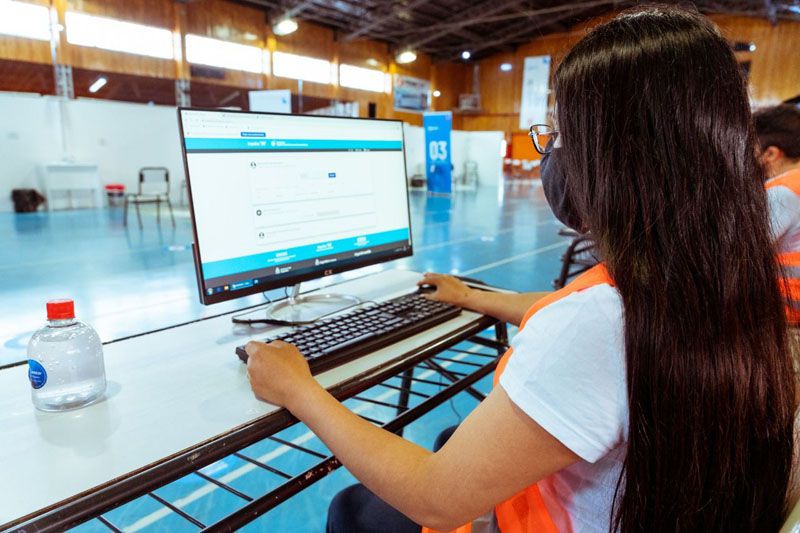 Todo listo en el Gimnasio Muriel para funcionar como centro de vacunación 