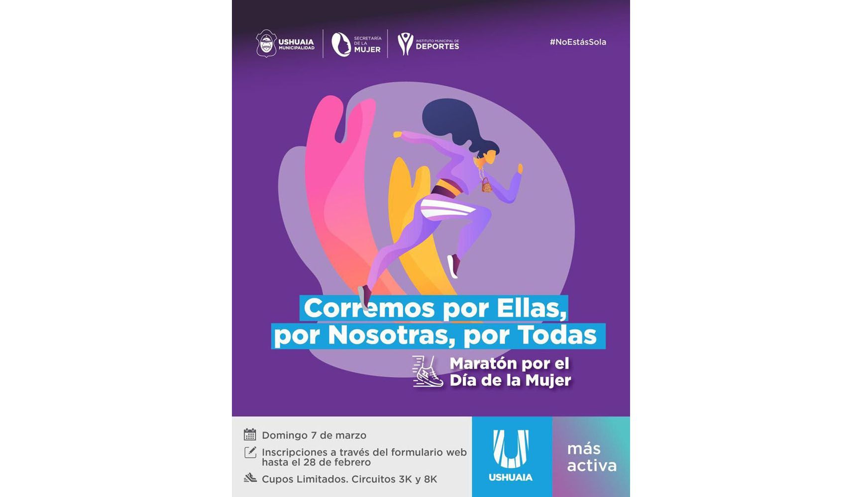 Se realizará la maratón por el Día Internacional de la Mujer