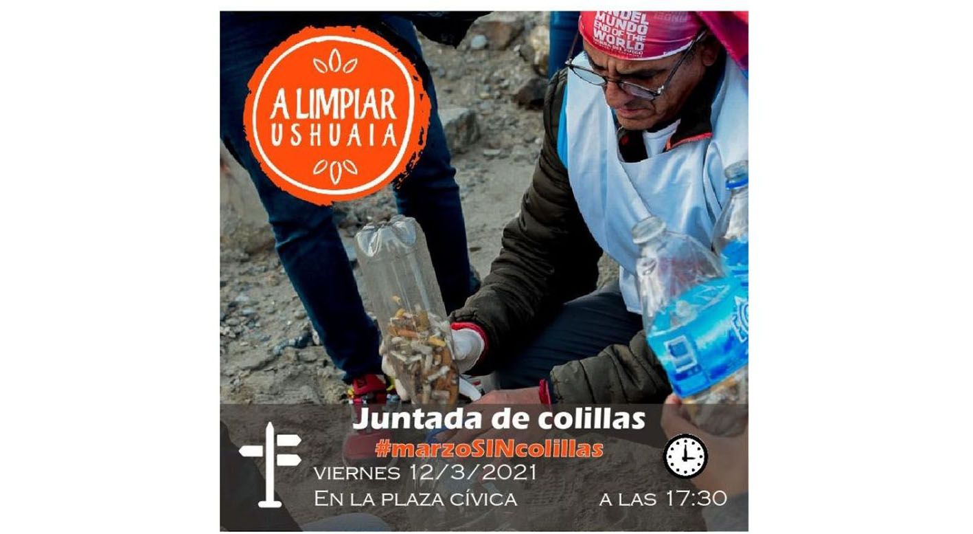 “A Limpiar Ushuaia” convoca a una jornada de recolección de colillas