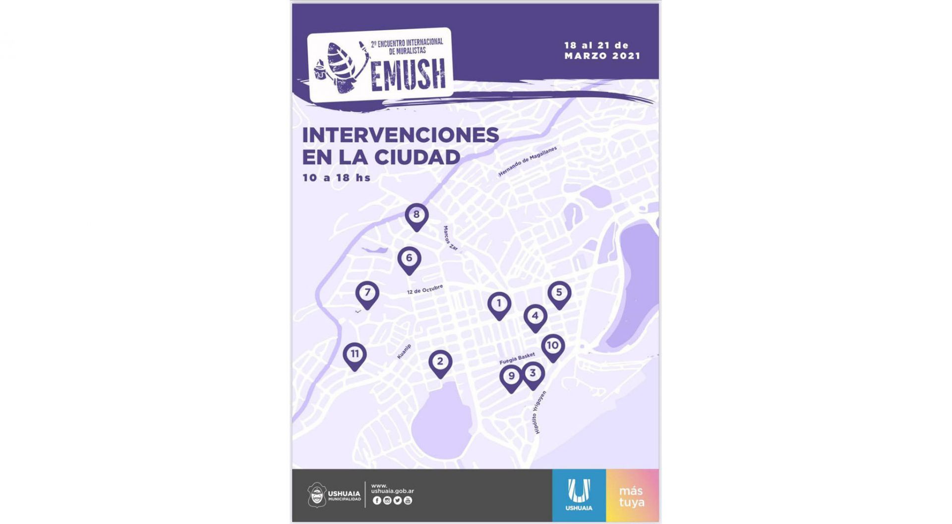 Comienza el 2° Encuentro Internacional de Muralistas del Fin del Mundo 