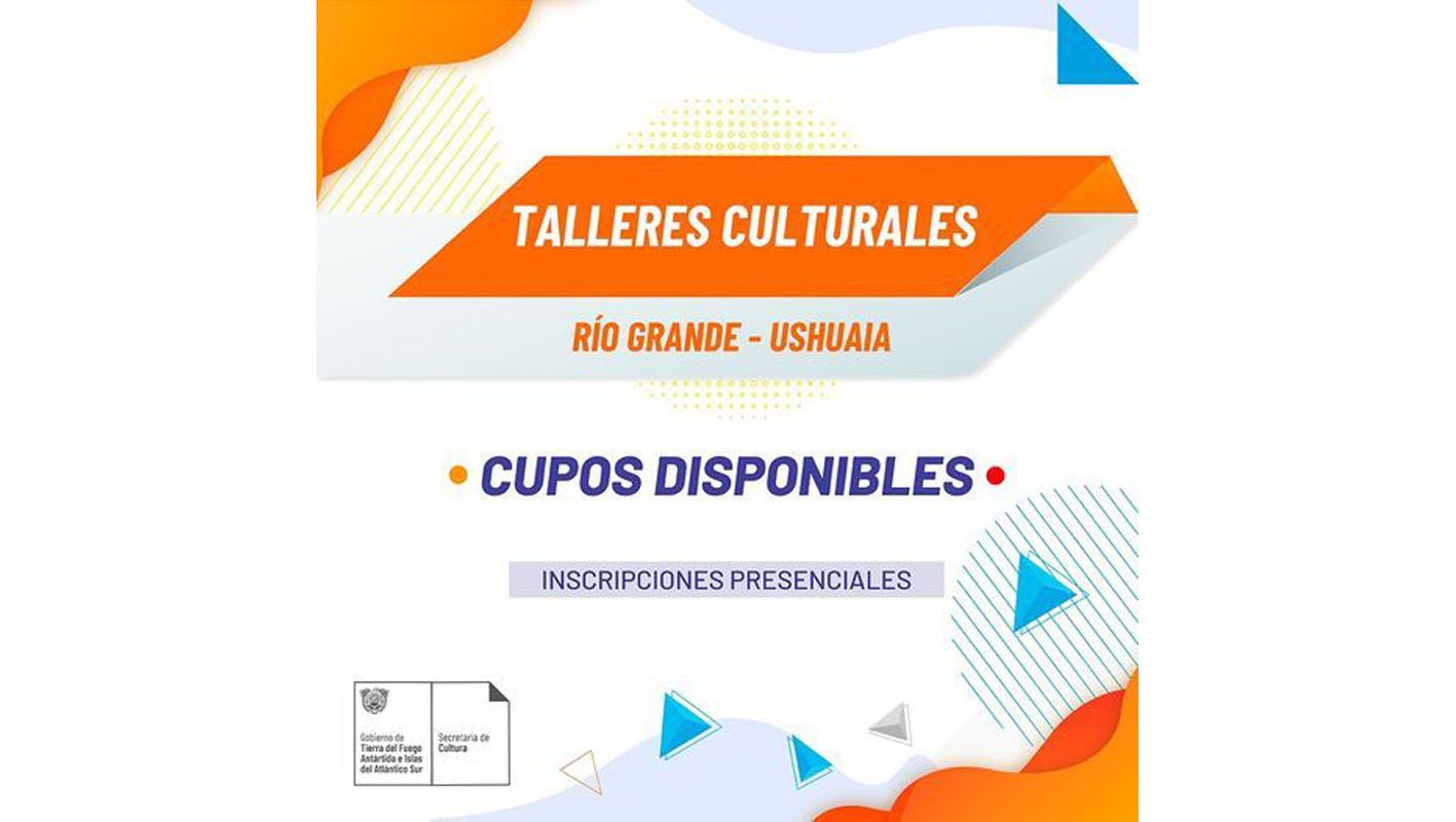 Continúan las inscripciones para participar de los Talleres Culturales provinciales