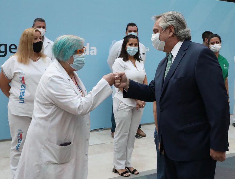Nación anunció Obras y bono de 6.500 pesos extra para los trabajadores de la salud