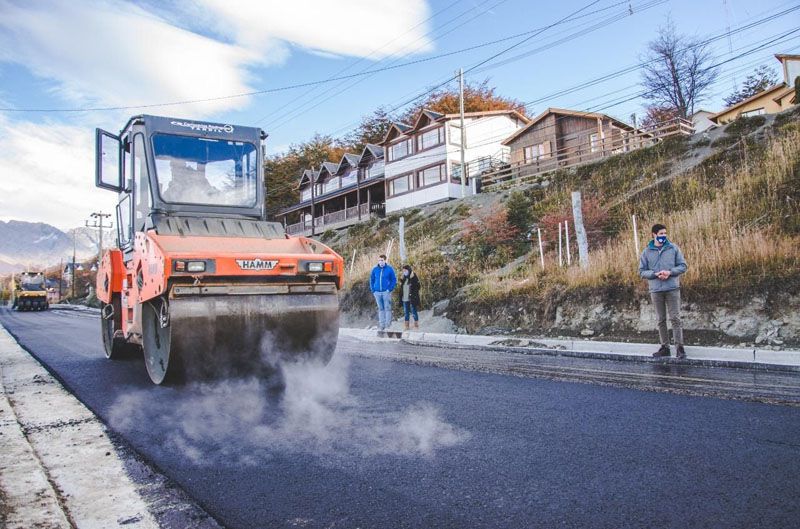 Avance en obras viales y de infraestructura que ejecuta la Municipalidad de Ushuaia