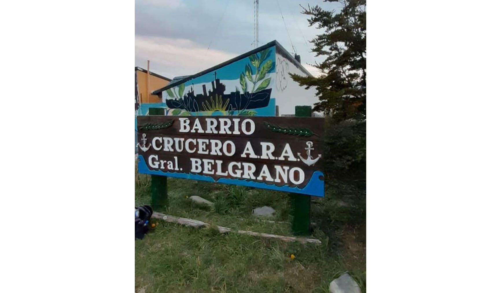 Pintaron un mural en homenaje al ARA General Belgrano 