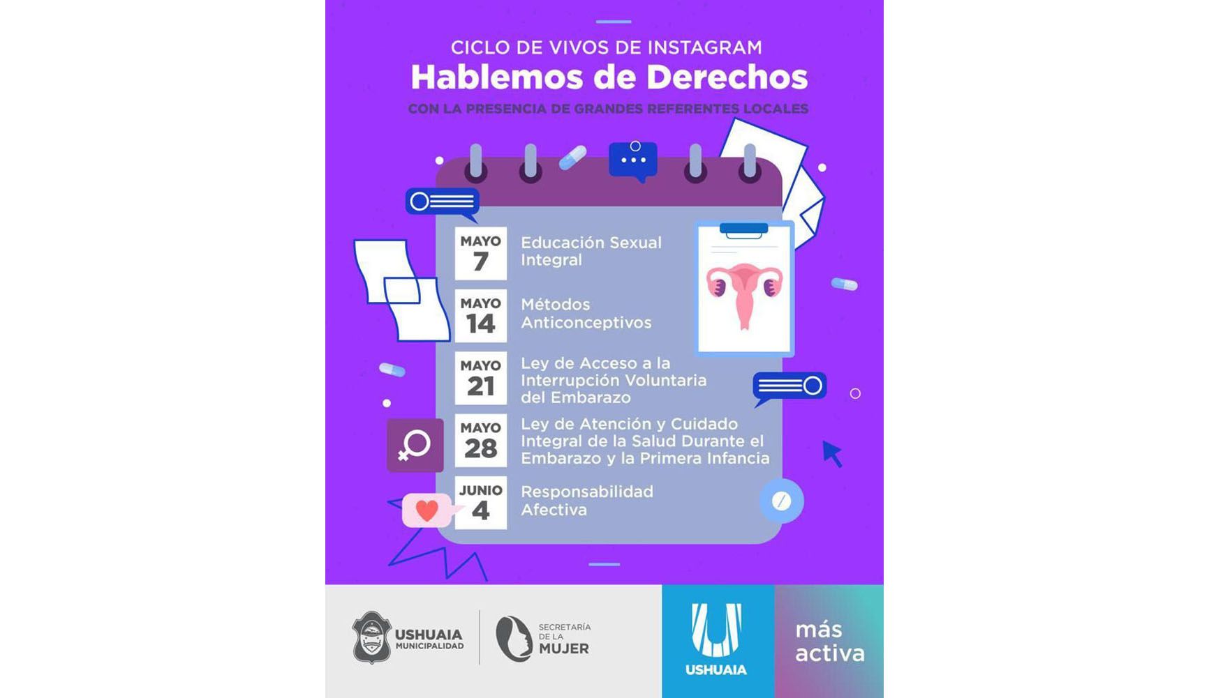 La Secretaría de la Mujer de Ushuaia organiza el ciclo de charlas “Hablemos de derechos”