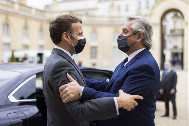 ALBERTO FERNÁNDEZ SE REUNIÓ CON MACRON Y DESTACÓ EL APOYO DE FRANCIA EN LA NEGOCIACIÓN DE LA DEUDA EXTERNA
