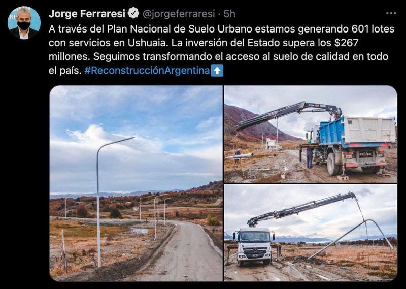 Destacaron el trabajo del Plan Nacional de Suelo Urbano en Ushuaia