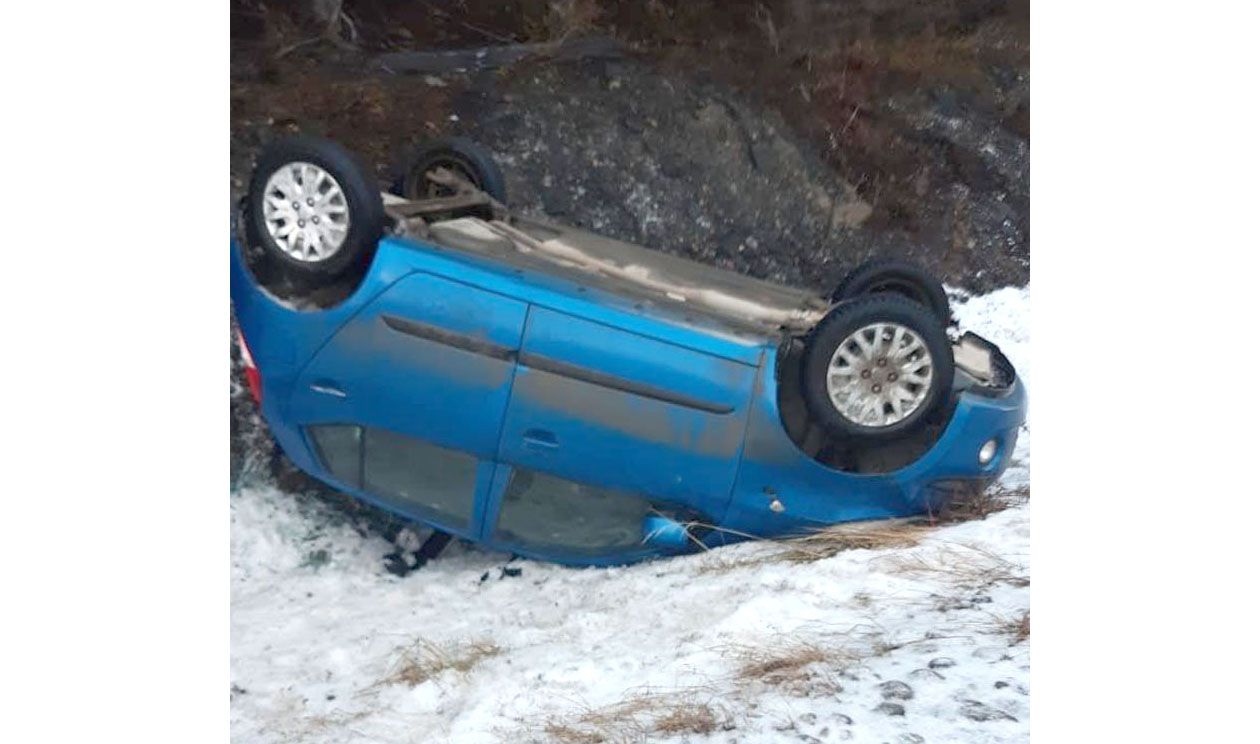 Dos vuelcos en la Ruta 3 por el estado resbaladizo de la calzada