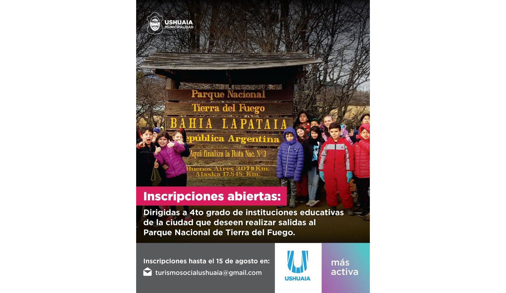  El Municipio de Ushuaia articulará con escuelas recorridas por el Parque Nacional