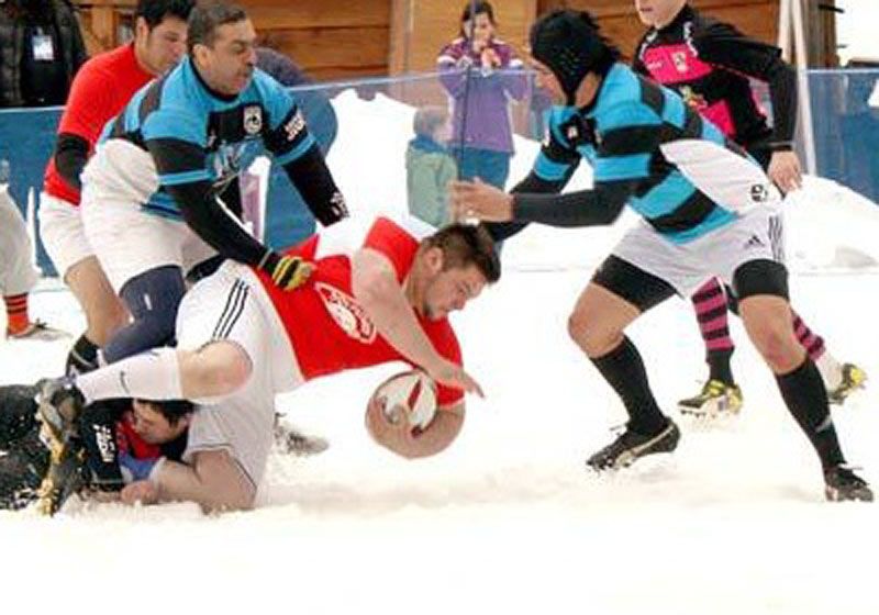 Rugby, handball y vóley en la nieve